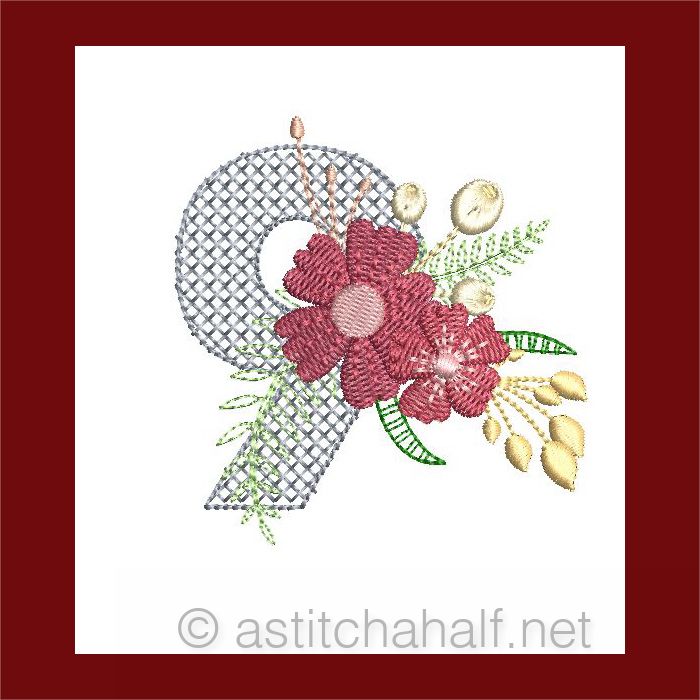 Flowers Everywhere Monogram Number 9