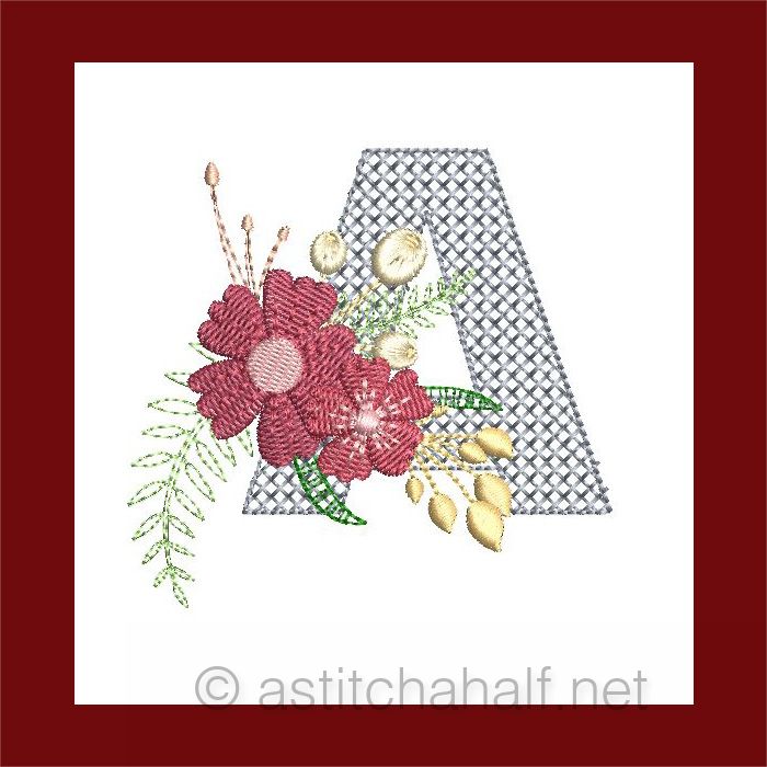 Flowers Everywhere Monogram Letter A