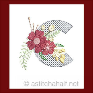 Flowers Everywhere Monogram Letter C