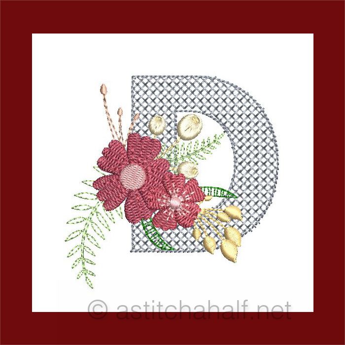 Flowers Everywhere Monogram Letter D