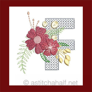 Flowers Everywhere Monogram Letter F