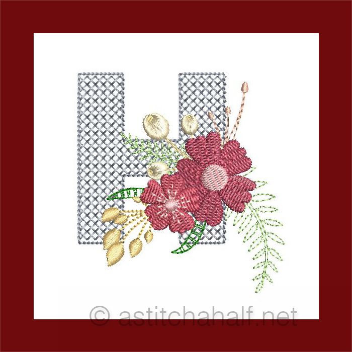 Flowers Everywhere Monogram Letter H
