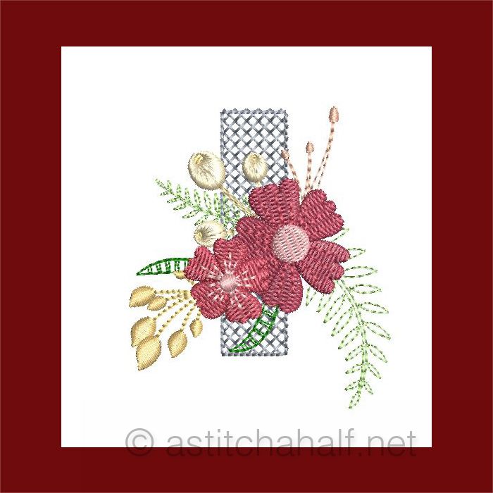 Flowers Everywhere Monogram Letter I