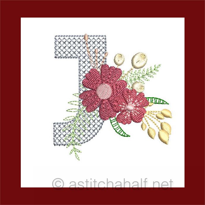 Flowers Everywhere Monogram Letter J