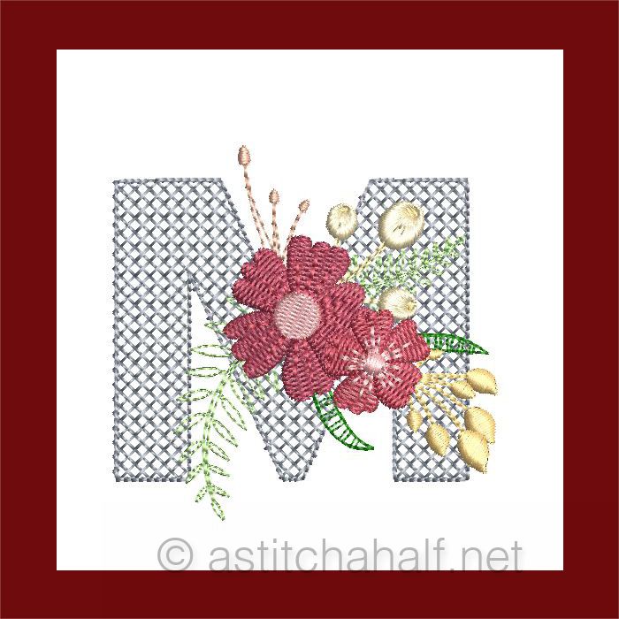 Flowers Everywhere Monogram Letter M