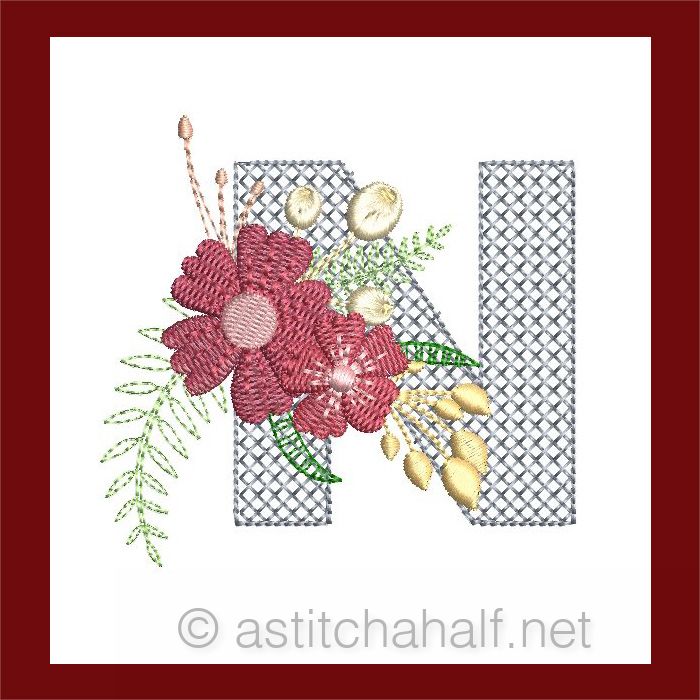 Flowers Everywhere Monogram Letter N