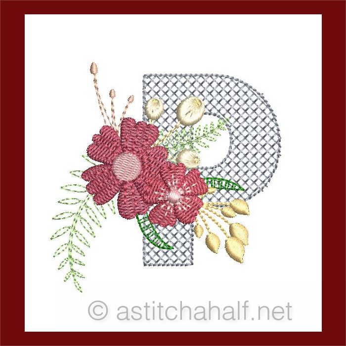 Flowers Everywhere Monogram Letter P