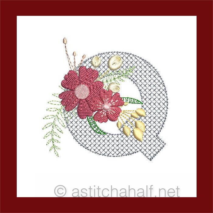 Flowers Everywhere Monogram Letter Q