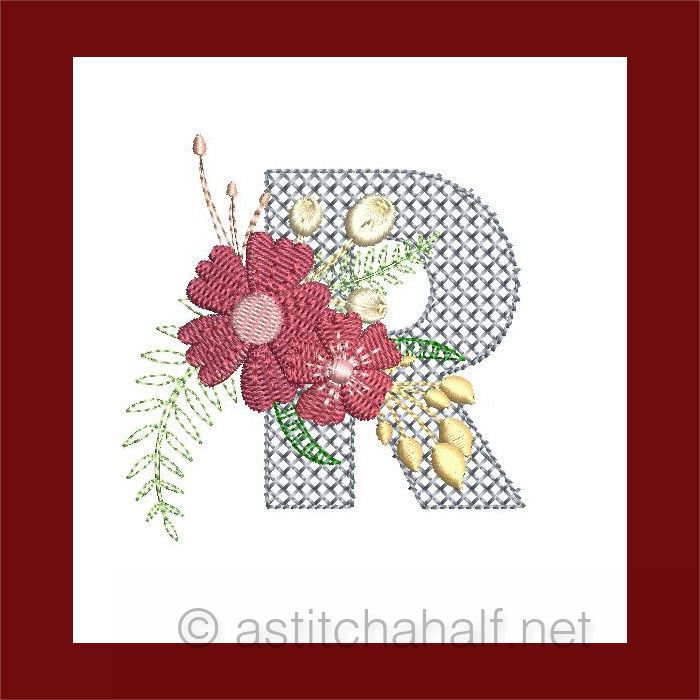 Flowers Everywhere Monogram Letter R