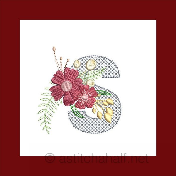 Flowers Everywhere Monogram Letter S