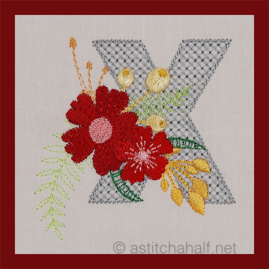 Flowers Everywhere Monogram Letter X