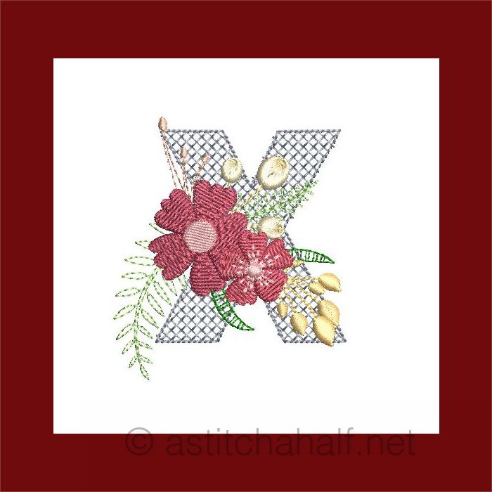 Flowers Everywhere Monogram Letter X