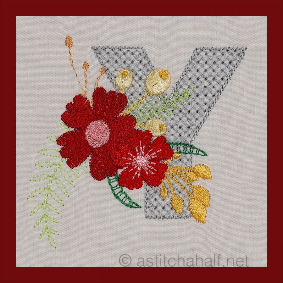Flowers Everywhere Monogram Letter Y