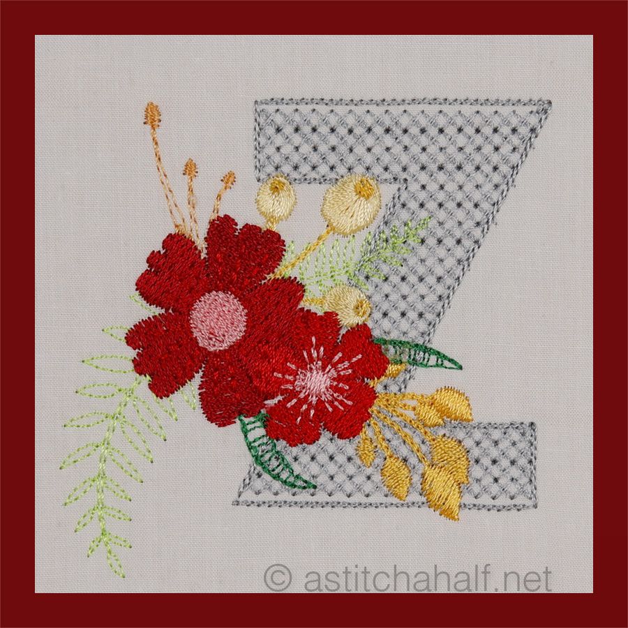 Flowers Everywhere Monogram Letter Z
