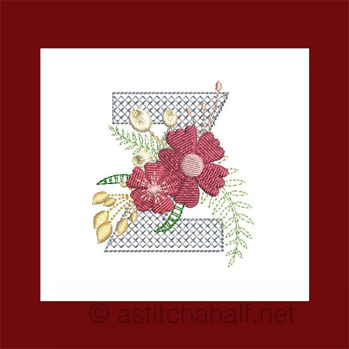 Flowers Everywhere Monogram Letter Z