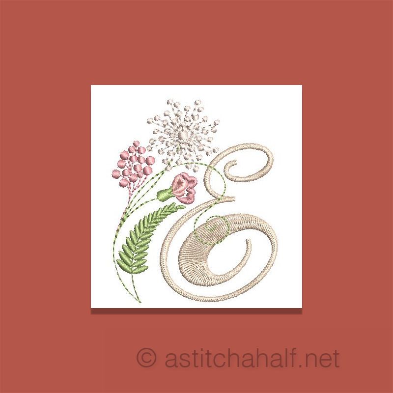Florentina Monogram Letter E