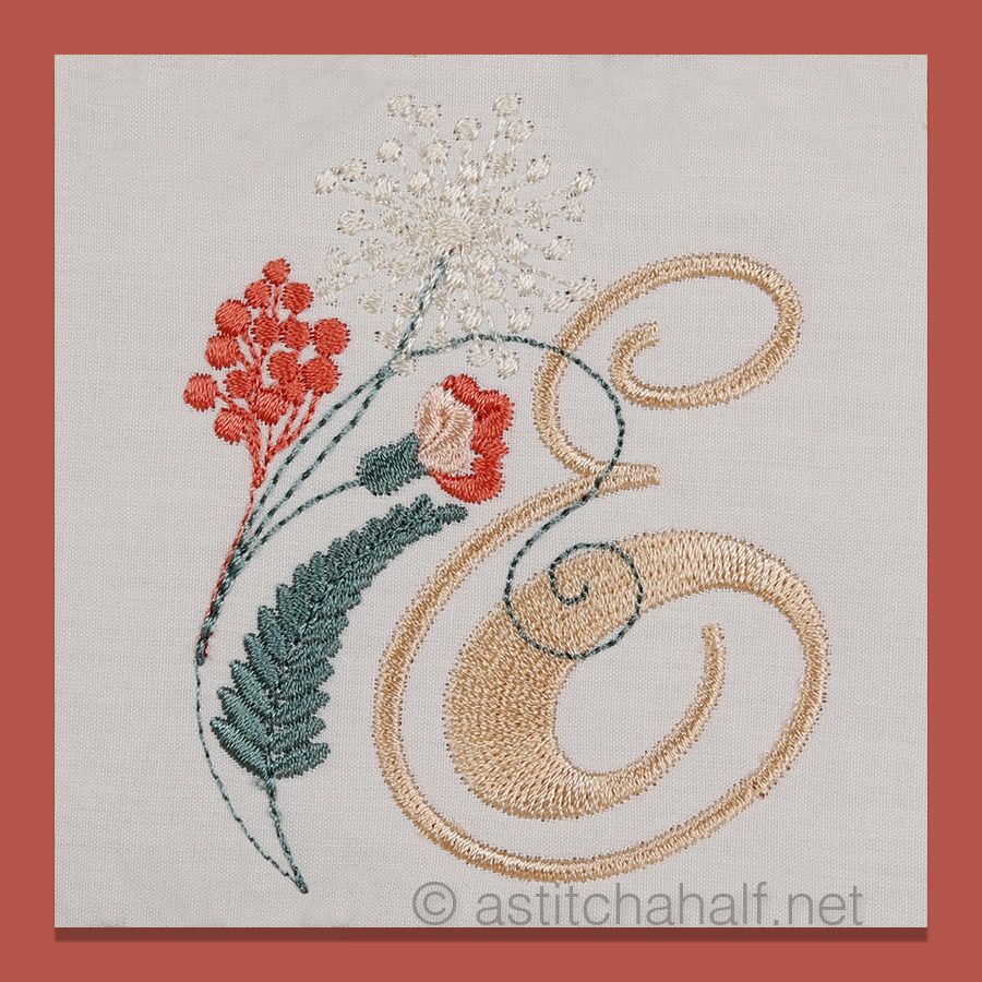 Florentina Monogram Letter E