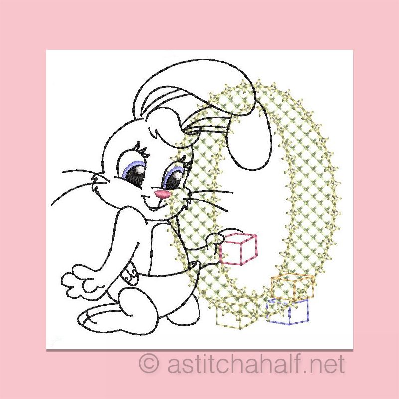Cottontail Bliss Monogram Number 0