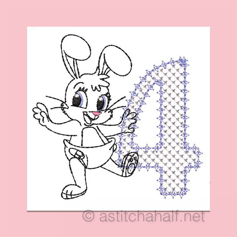 Cottontail Bliss Monogram Number 4