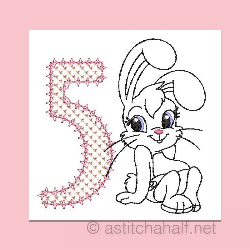 Cottontail Bliss Monogram Number 5
