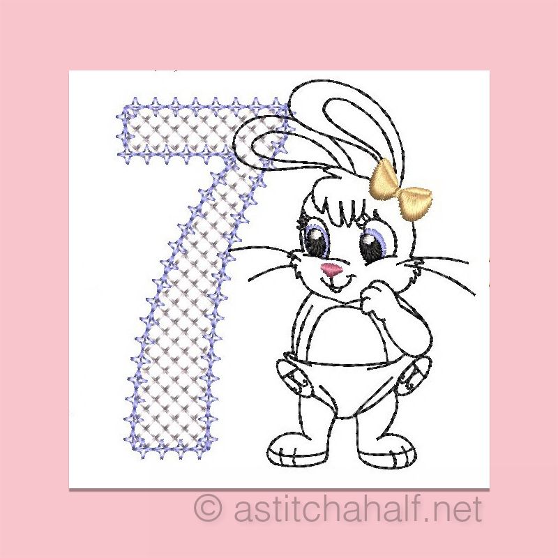 Cottontail Bliss Monogram Number 7
