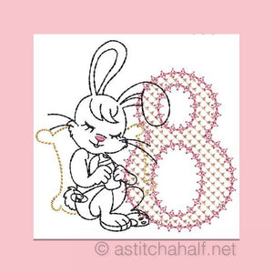 Cottontail Bliss Monogram Number 8