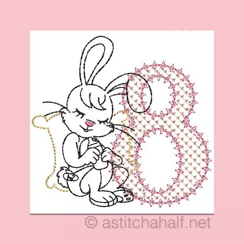 Cottontail Bliss Monogram Number 8