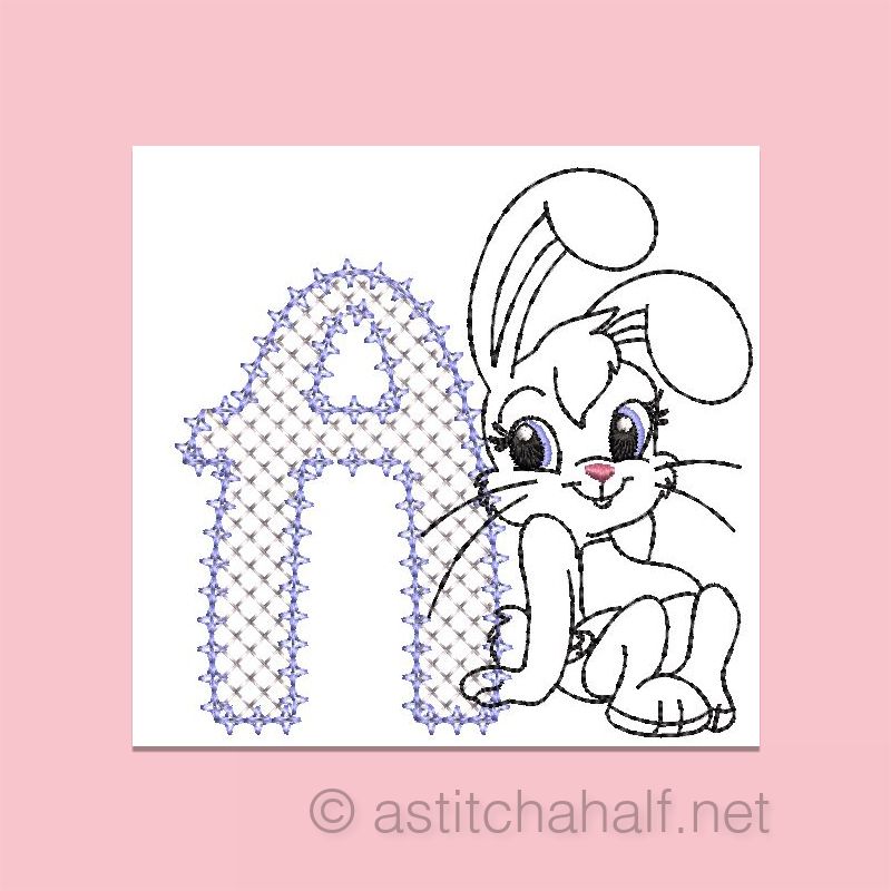 Cottontail Bliss Monogram Letter A