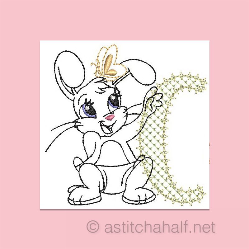 Cottontail Bliss Monogram Letter C