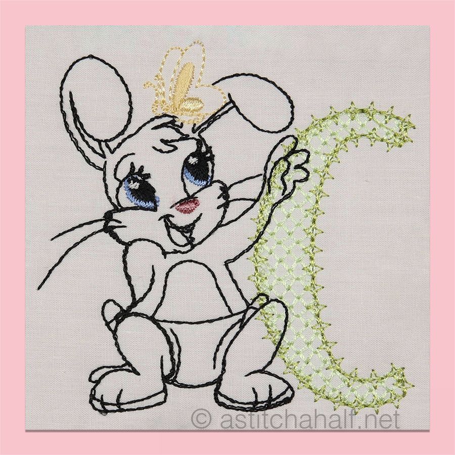 Cottontail Bliss Monogram Letter C