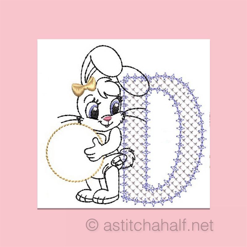 Cottontail Bliss Monogram Letter D