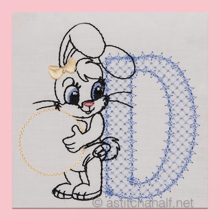Cottontail Bliss Monogram Letter D