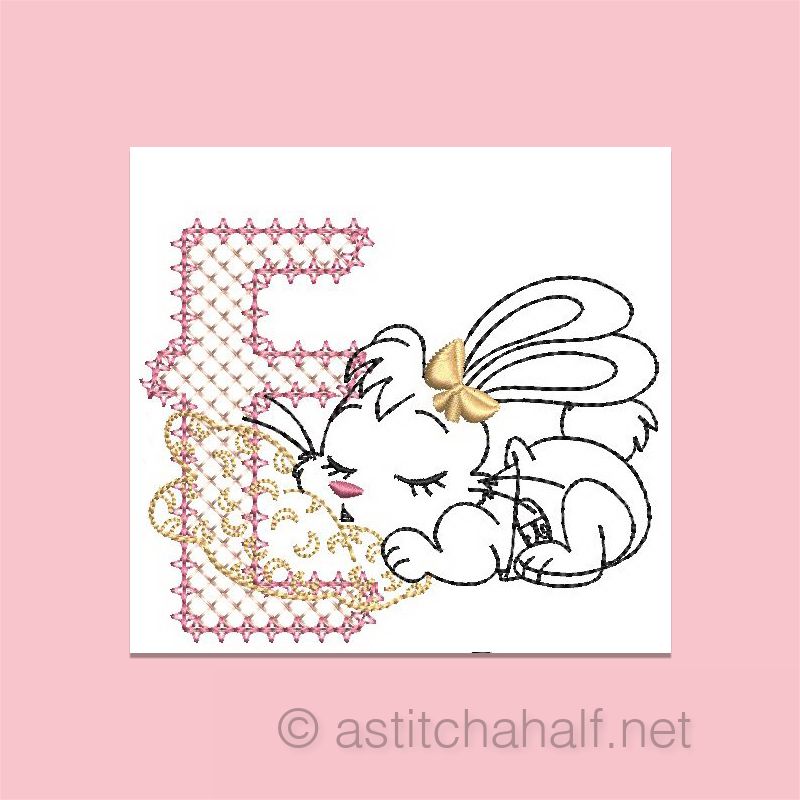Cottontail Bliss Monogram Letter E