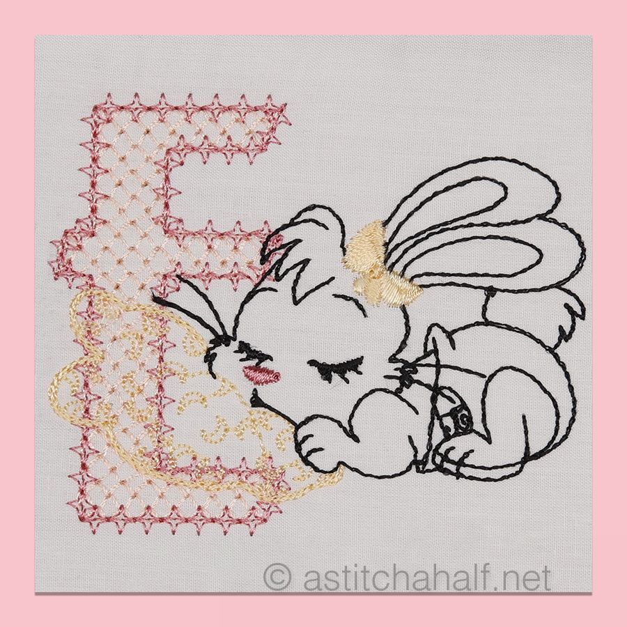 Cottontail Bliss Monogram Letter E