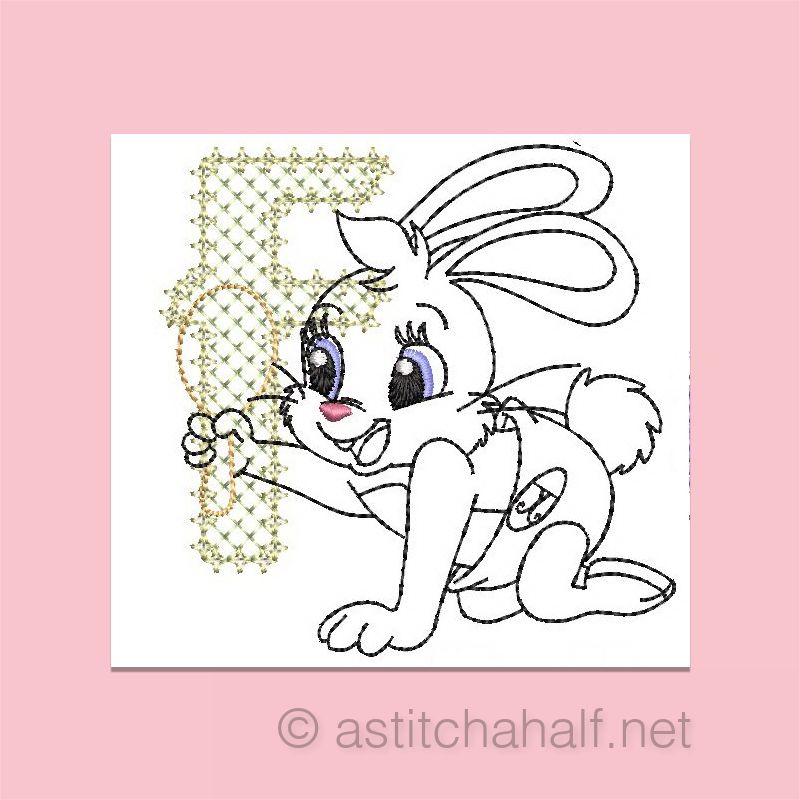 Cottontail Bliss Monogram Letter F