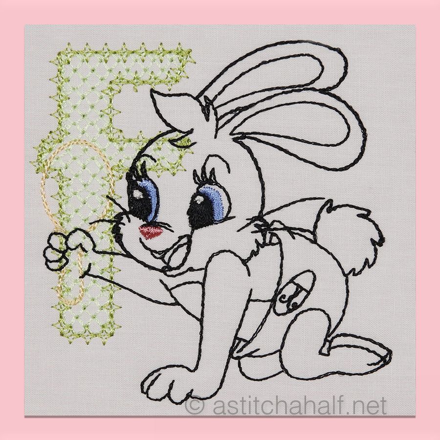 Cottontail Bliss Monogram Letter F