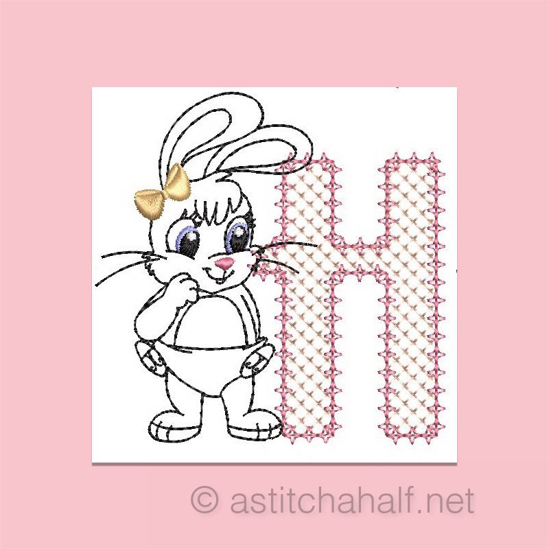 Cottontail Bliss Monogram Letter H