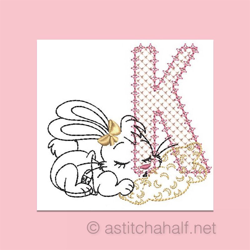 Cottontail Bliss Monogram Letter K