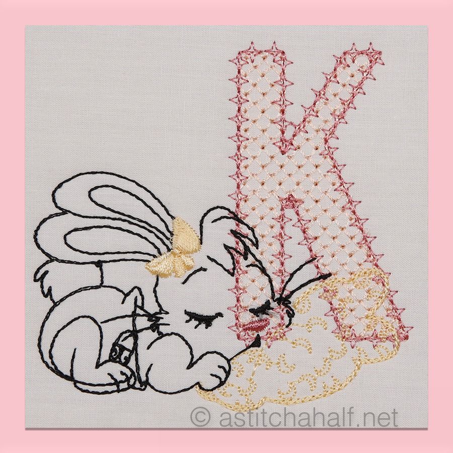 Cottontail Bliss Monogram Letter K