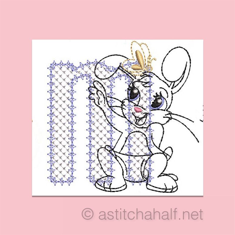 Cottontail Bliss Monogram Letter M