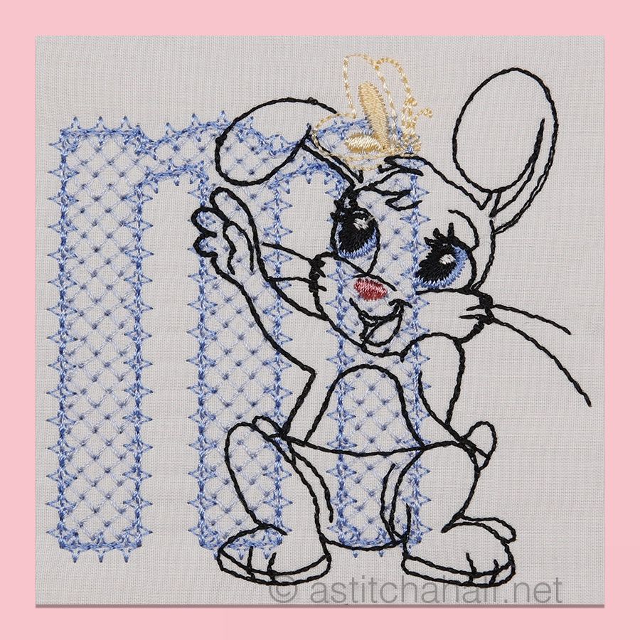 Cottontail Bliss Monogram Letter M