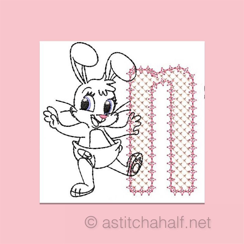 Cottontail Bliss Monogram Letter N