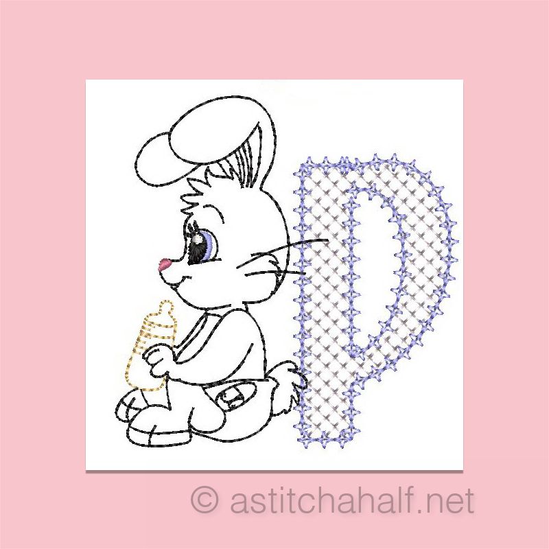Cottontail Bliss Monogram Letter P