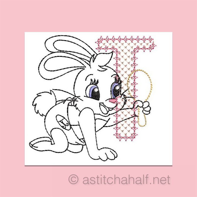 Cottontail Bliss Monogram Letter T