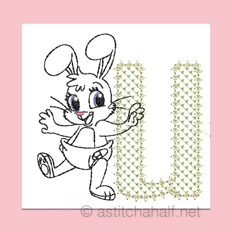 Cottontail Bliss Monogram Letter U