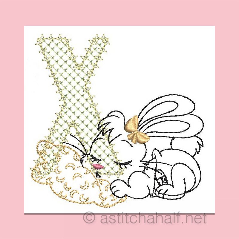Cottontail Bliss Monogram Letter X