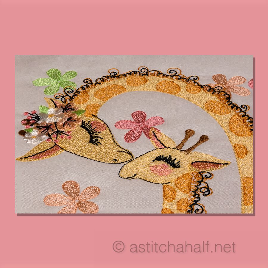 Sweet Sweet Love Giraffe Mother and calf