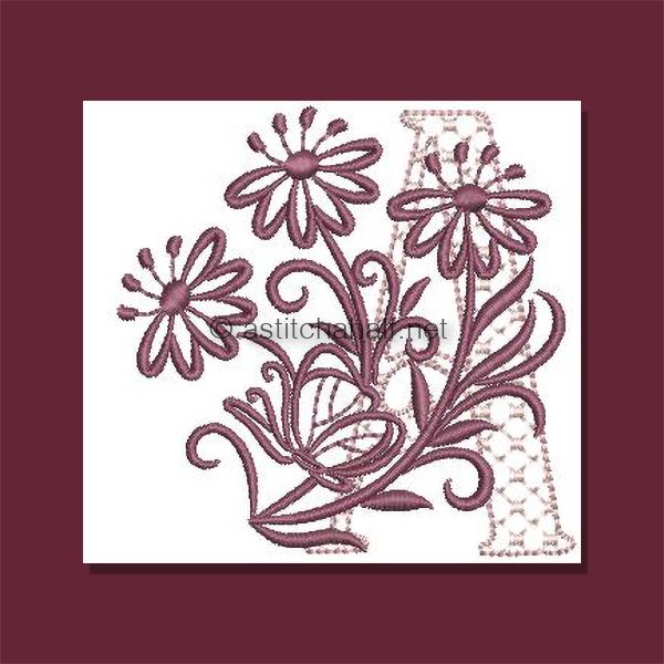Multiflora Monogram Letter A