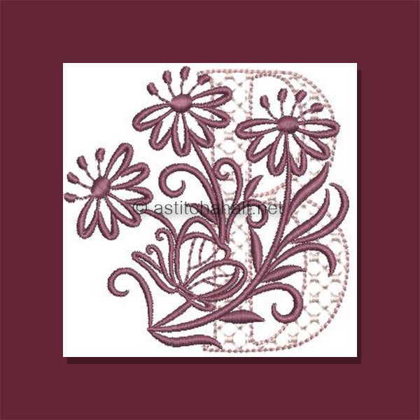 Multiflora Monogram Letter B