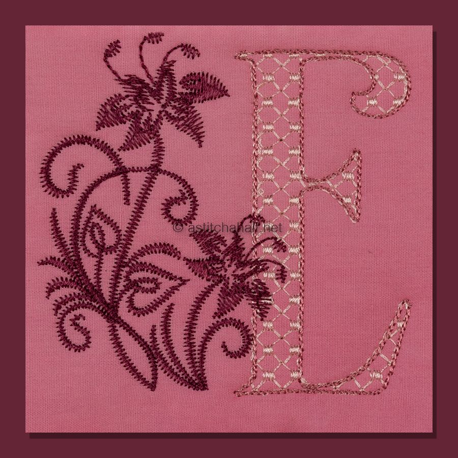 Multiflora Monogram Letter E